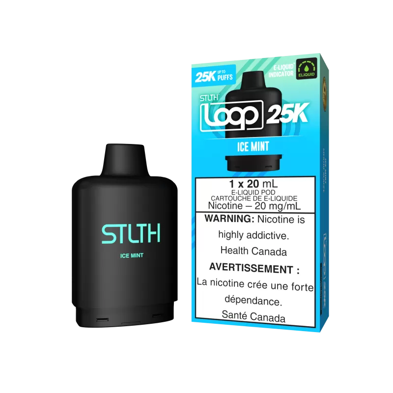 STLTH LOOP 25K Pod Pack - Ice Mint - 20 mg/mL (wholeseller) - Excise ON, 20 mg/mL (wholeseller) - Excise AB (E3E233)