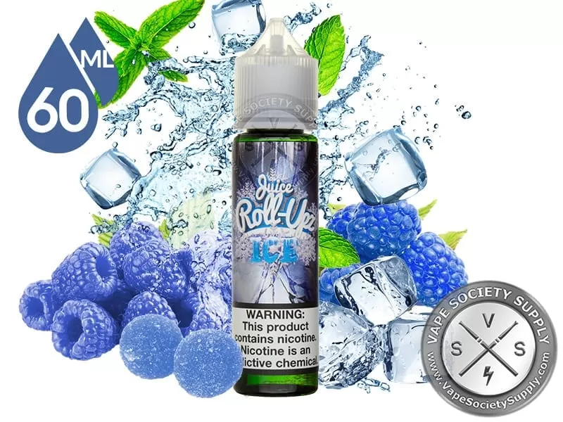 Blue Raspberry Ice by Juice Roll Upz 60ml - Vape Product, Vape Product