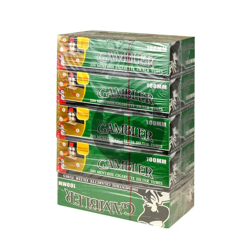 Gambler Filter Tubes 100 mm Menthol 5 Cartons of 200 - Ejuicewarehouse
