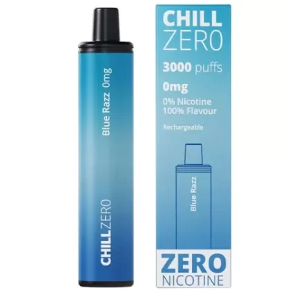 Chill Zero 3000 Puff No Nicotine Disposable Vape – Blue Razz