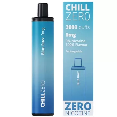 Chill Zero 3000 Puff No Nicotine Disposable Vape – Blue Razz