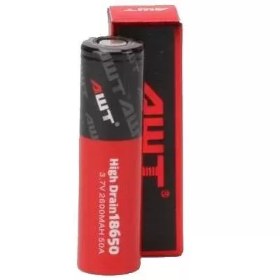 AWT 18650 Li-ion Battery – 50A 2600mAh 3.7V
