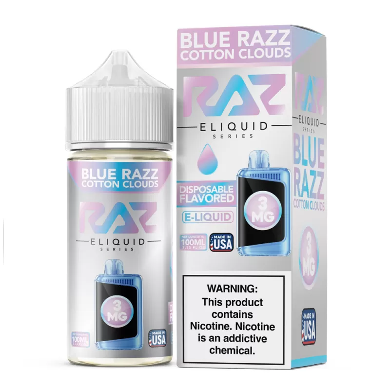 RAZ - Blue Razz Cotton Clouds - 100ML E-Liquid - 6MG