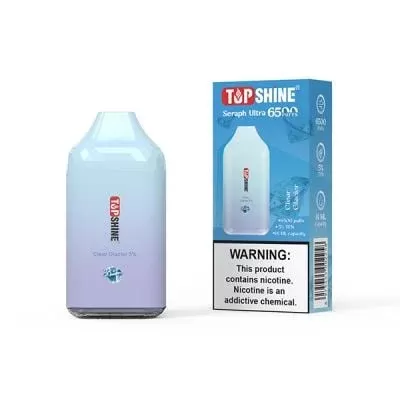 Top Shine Clear Glacier Seraph Ultra TFN 6500 Disposable Vape