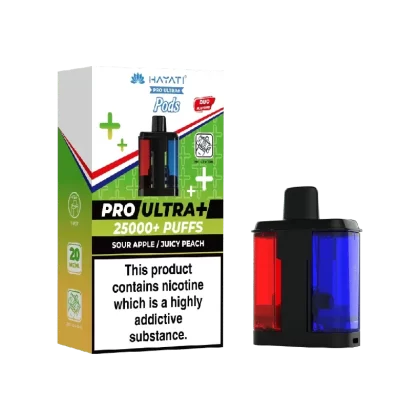 Hayati Pro Ultra Plus 25k Prefilled Pods Sour Apple/Juicy Peach