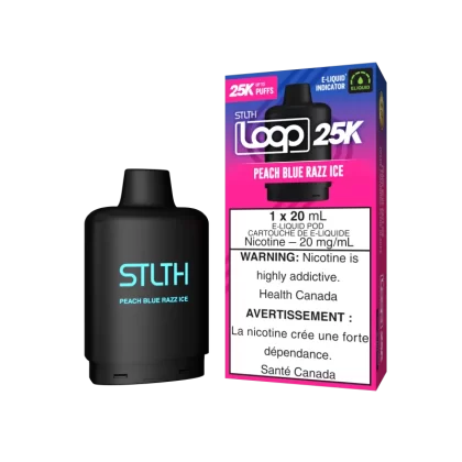 STLTH LOOP 25K Pod Pack - Peach Blue Razz Ice - 20 mg/mL (wholeseller) - Excise ON, 20 mg/mL - ON