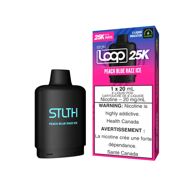 STLTH LOOP 25K Pod Pack - Peach Blue Razz Ice - 20 mg/mL (wholeseller) - Excise ON, 20 mg/mL - ON