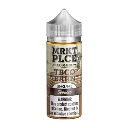 MRKTPLCE - “TBCO BARN” Tobacco - 100ML E-Liquid - 3MG