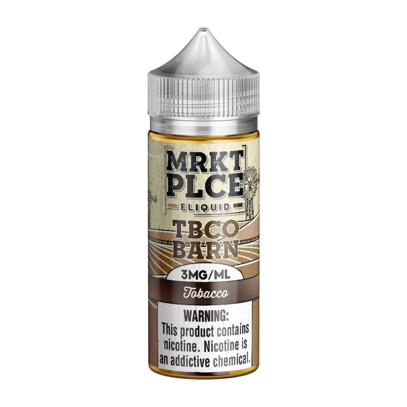 MRKTPLCE - “TBCO BARN” Tobacco - 100ML E-Liquid - 3MG