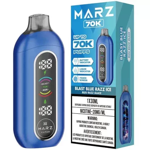 Marz Disposable 70K Puffs – Blast Blue Razz Ice