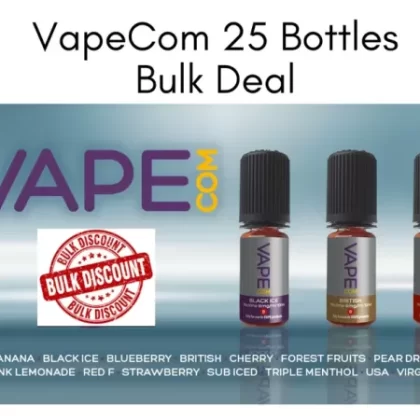 VAPEcom British Tobacco 20mg Bulk 25 bottles