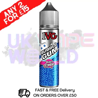 Bubblegum IVG Shortfill Juice 50ML Eliquid – SELECT RANGE
