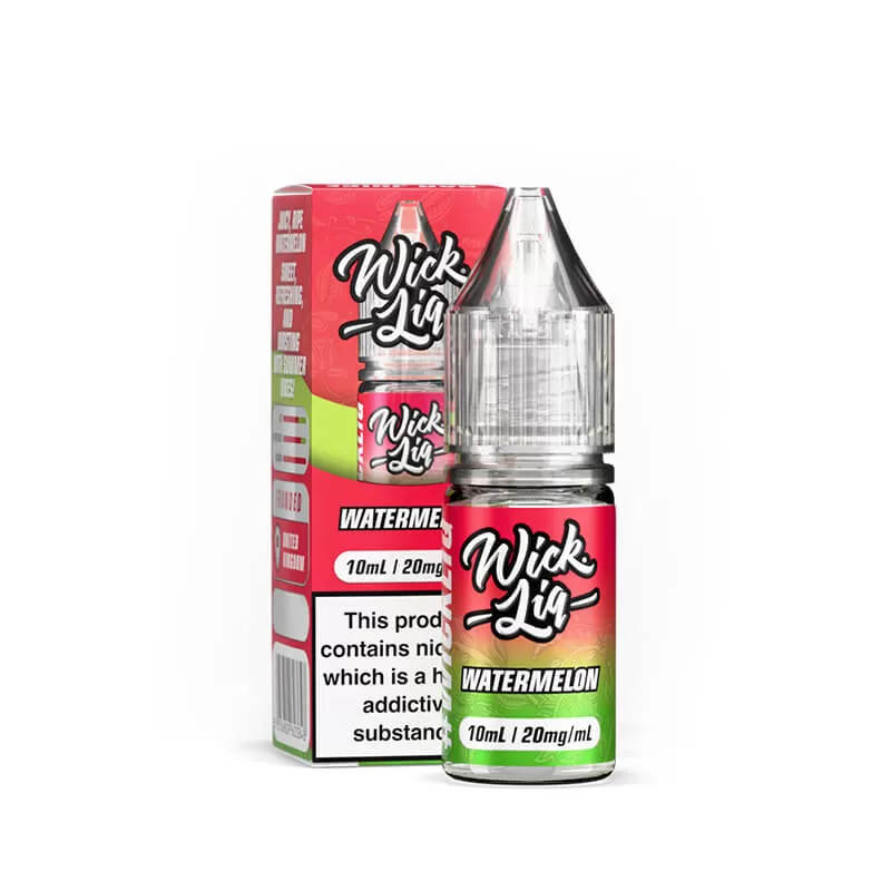 Wick Liq Bar Juice Watermelon 10ml Nic Salts E-Liquid - 10mg