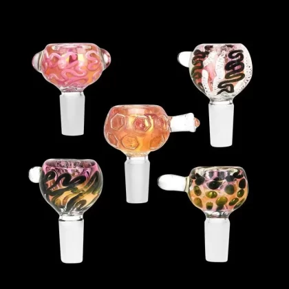 Smoke Cartel Luxe Rose Gold Fumed Glass Bowls – 20 Pack