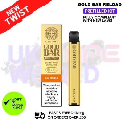 24K Mango Gold Bar Reload Prefilled Pod Kit