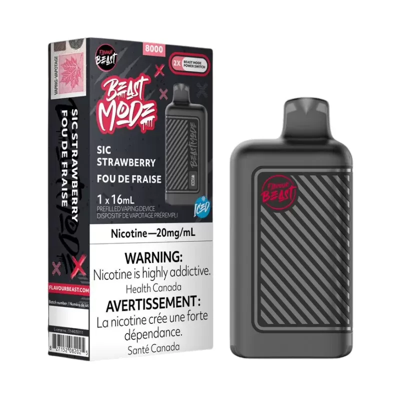 Beast Mode 8K Sic Strawberry Iced Disposable Vape