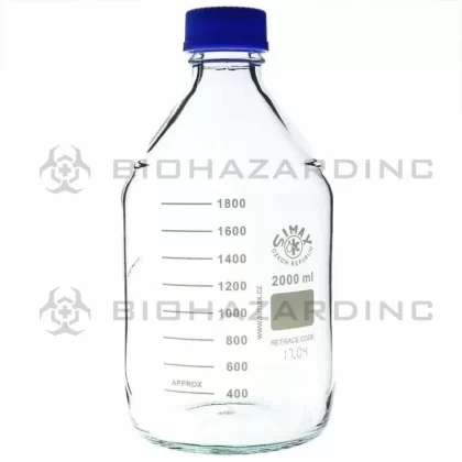SIMAX Reagent GL 45 Clear Laboratory Glass w/ Screw Cap | 2,000mL - Vape Store
