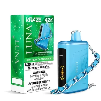 Kraze Luna Disposable Vape – 42K Puffs – Kiwi Pear Cactus G Ice