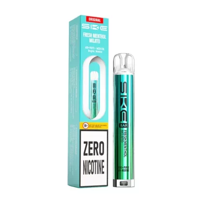 SKE Bar 600 Zero Nicotine Prefilled Pod Kit Fresh Menthol Mojito - Strength#20mg (AEABA4)