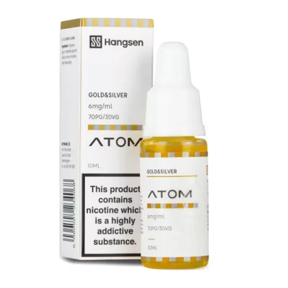 Gold & Silver E-Liquid Atom Series by Hangsen (10ml) - 12mg