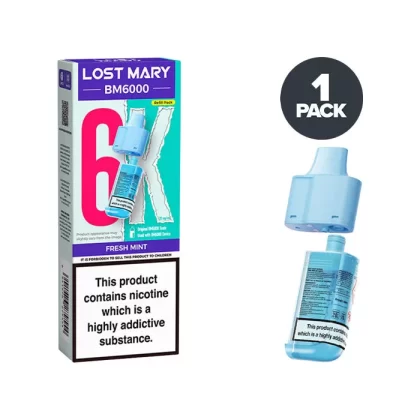 Fresh Mint Lost Mary BM6000 Refill Pack - Ukecigstore