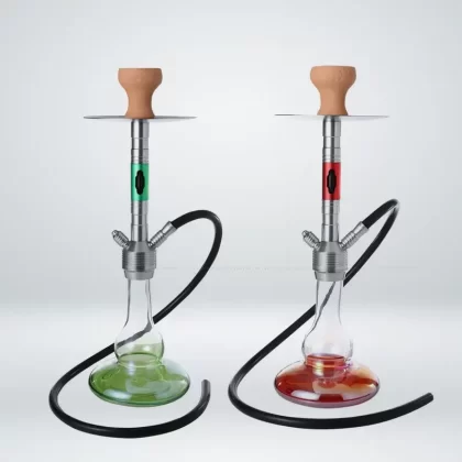 19 inches 1 Hose Modern Hookah - Option1#Red>Green