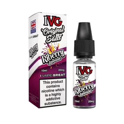 Riberry Lemonade Nic Salt E-Liquid by IVG Original - 10 mg - Medium Strength