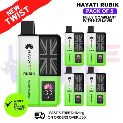 Hayati Rubik 7000 Puff Watermelon ICE [PACK OF 5]