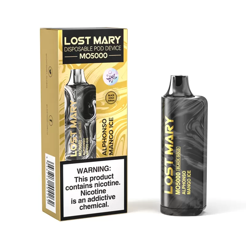 Lost Mary MO5000 Black & Gold Limited Edition Disposable Device – 5000 Puffs - Blackberry Cherry Lemon - Image 2
