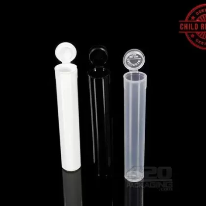 80mm Child Resistant Plastic Vials For V Cartridge (063000-CR) 1000/Box