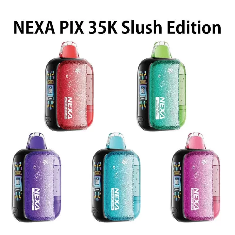 NEXA PIX 35K Slush Edition Disposable Vape - flavors#Watermelon Slush>Tropical Rainbow Slush>Strawberry Slush>Blueberry Slush>Grape Slush