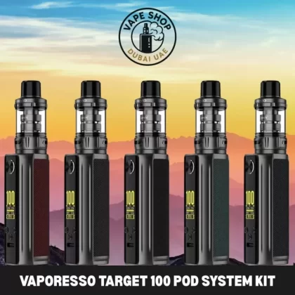VAPORESSO Target 100 Pod System Kit in Dubai - Carbon Black, Forest Green