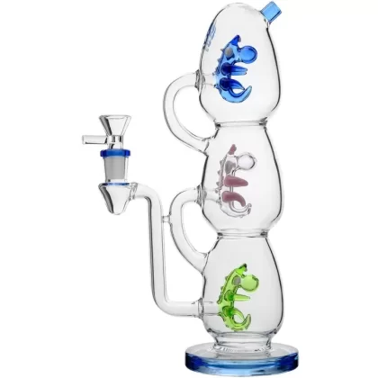 Calibear 11” Triple Dino Tower Bong