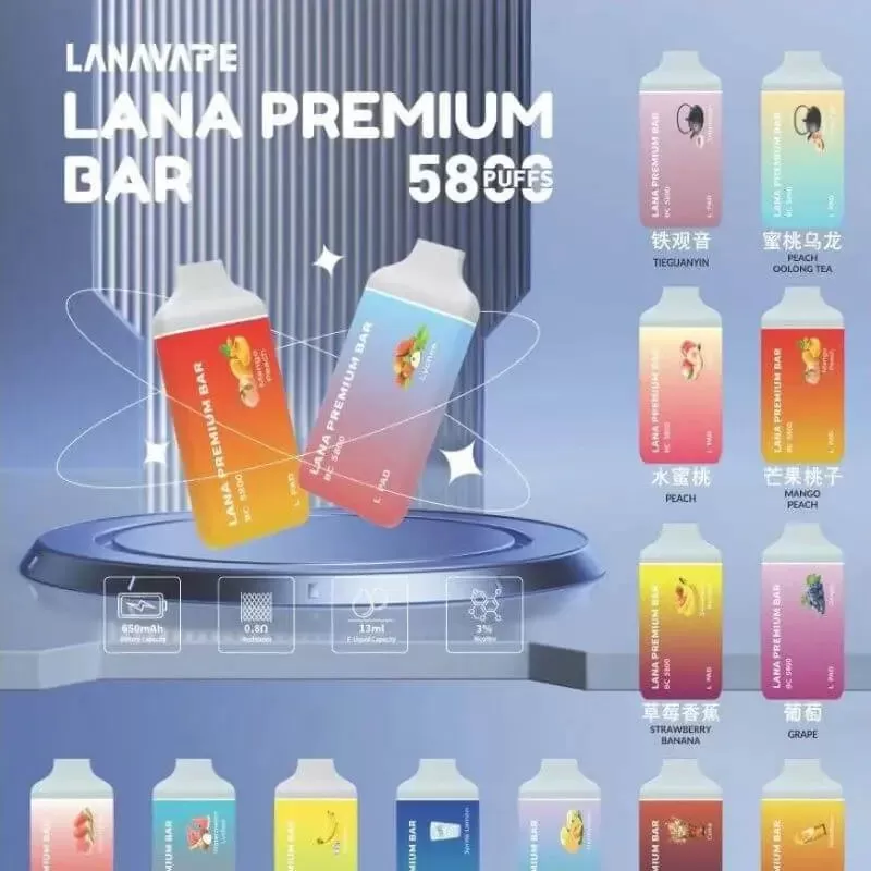 LANA PREMIUM BAR 5800 Puffs - Watermelon - Sgvapeshubsafety - Image 3