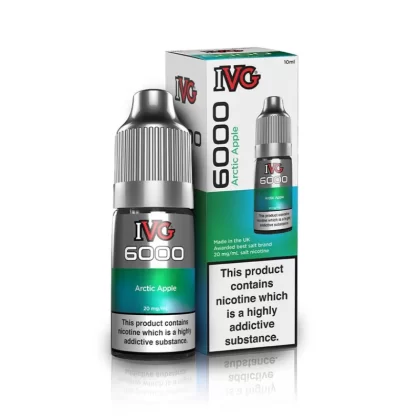 IVG 6000 Arctic Apple Nic Salt Vape Juice - Strength