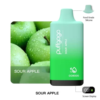 Puffgogo GO8000 Disposable 8000 Puffs – Sour Apple