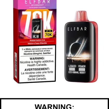Watermelon Ice Elf Bar MoonNight 70K Disposable Vape