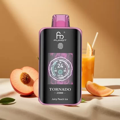 Fumot Tornado 25000 Puffs HD Screen 20ml Juicy Peach Ice Disposable Vape