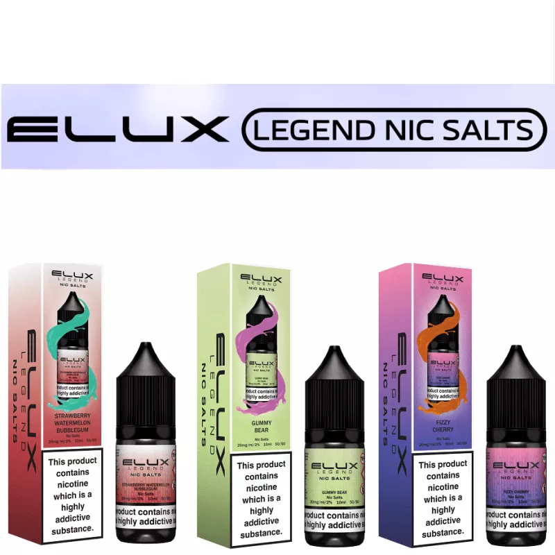 5 Elux Nic Salts & Elux Firerose 10ml – All Flavours – TPD - Vapestorm Co