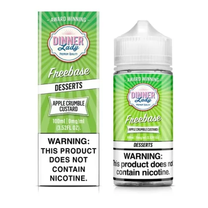 Dinner Lady Apple Crumble Custard TFN 100mL Freebase Vape Juice - 0MG