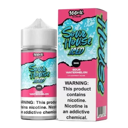 Sour Watermelon Iced E-Liquid by Sour House Iced - Size#100ml~Nicotine#0MG>3MG>6MG