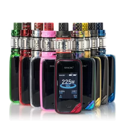 SMOK X-PRIV Kit 225W with TFV12 Prince Tank - Color#Gold>Blue>Chrome>Gun Metal>Rainbow>Black&Red>Pink