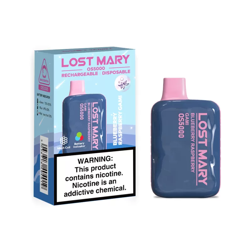 Lost Mary OS5000 Rechargeable Disposable Vape - Juicy Peach (Peach Ice) - Image 3