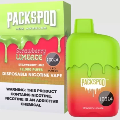 Packspod Disposables [12000 puffs] – Strawberry Limeade - Ejuicewarehouse