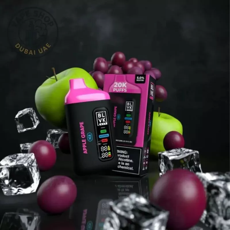 BLVK Bar 20000 Puffs 50mg Nicotine Disposable Vape - Vape Product, FULL BOX 10 DEVICE; Apple Grape, Blue Raspberry - Image 2