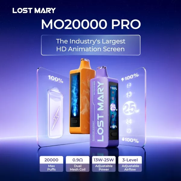 Lost Mary MO20K MO20000 Pro Disposable Device – 20000 Puffs - Sour Apple Ice