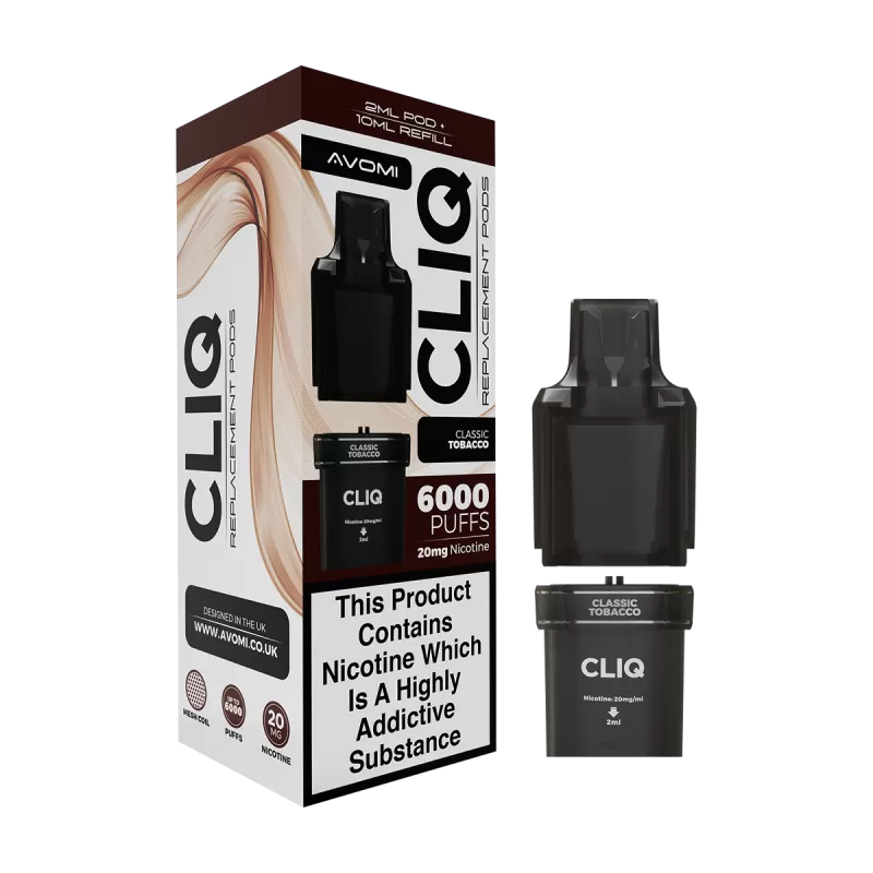 Classic Tobacco Avomi Cliq 6000 Refill Pack - Ecigwizard