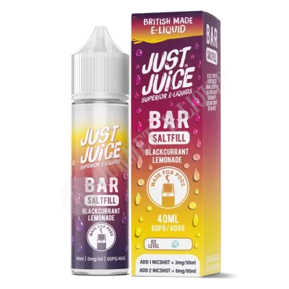 Blackcurrant Lemonade by Just Juice Bar Saltfill - Size#40ml~Nicotine Strength#0mg~Add Nicotine Shots For#0mg>3mg>6mg