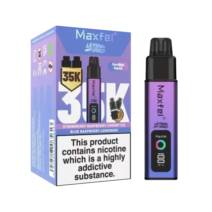 Maxfel Ultra Pro 35K Prefilled Pod Vape Kit - Strawberry Ice / Strawberry Watermelon
