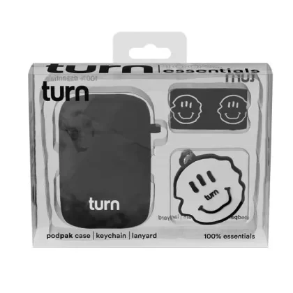 Turn Hemp 100% Essentials Kit – Smiley Podpak Silicone Case - Black, White